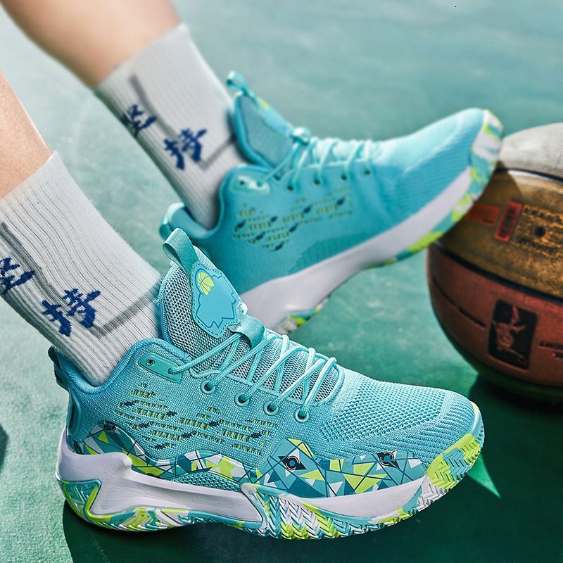 2024 Designer Shoesnew Four Seasons Basketball Sports Breathable Elasticity Blue Ball Men's High Top Shoes