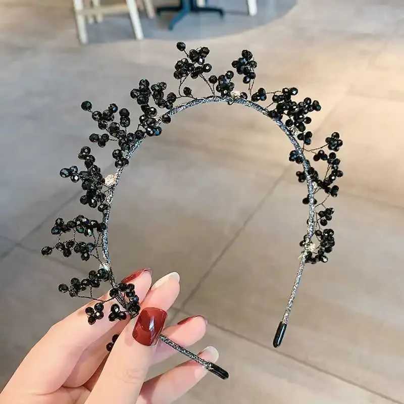 Fairy Headband Super Style Pressed Hair Elegant Girl Korean Crystal Exquisite French Rhinestone Fashionable Hair AccessoriesX24