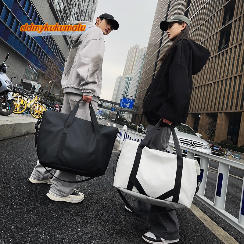 Korean version of ins new men's women's large capacity shoulder sports and fitness bag, simple travel, portable crossbody travel bag #36 ddm