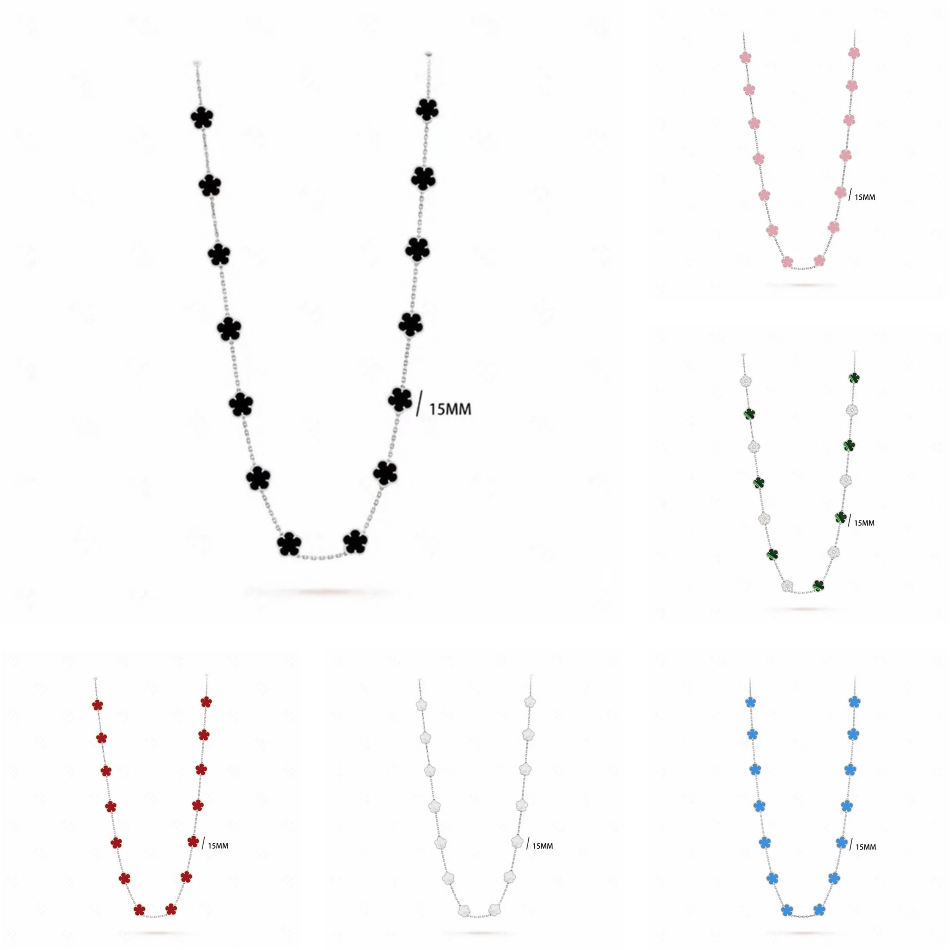 designer necklace jewlery designer for women 20 clover necklace sterling silver jewelry 925 flowers pendant necklace diamond chain clover necklace designer gift