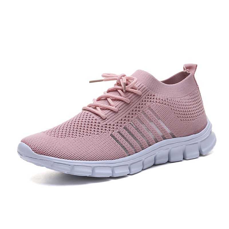 Womens mesh breathable shoes slip on flat shoes Womens Tenis Womens casual shoes Walking shoes Sports shoes Womens vulcanized shoes Y241007