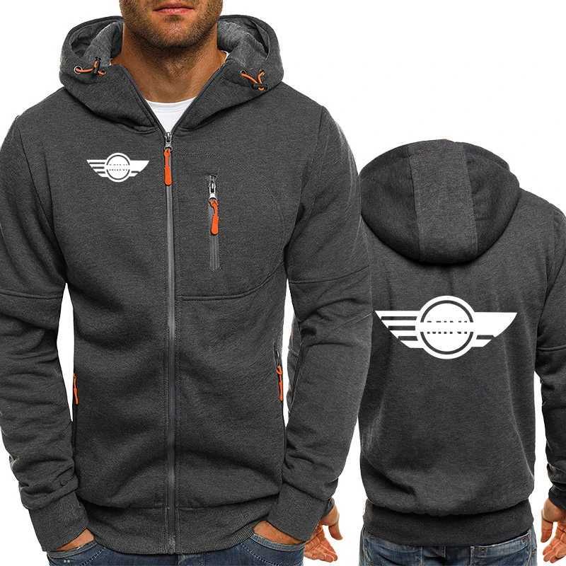 2024 Mini Retro Trio Cooper Mini Mens Hoodie Coat Zipper Car Brand Hoodie Mens Coat F1 Hoodie Sportswear CL241007