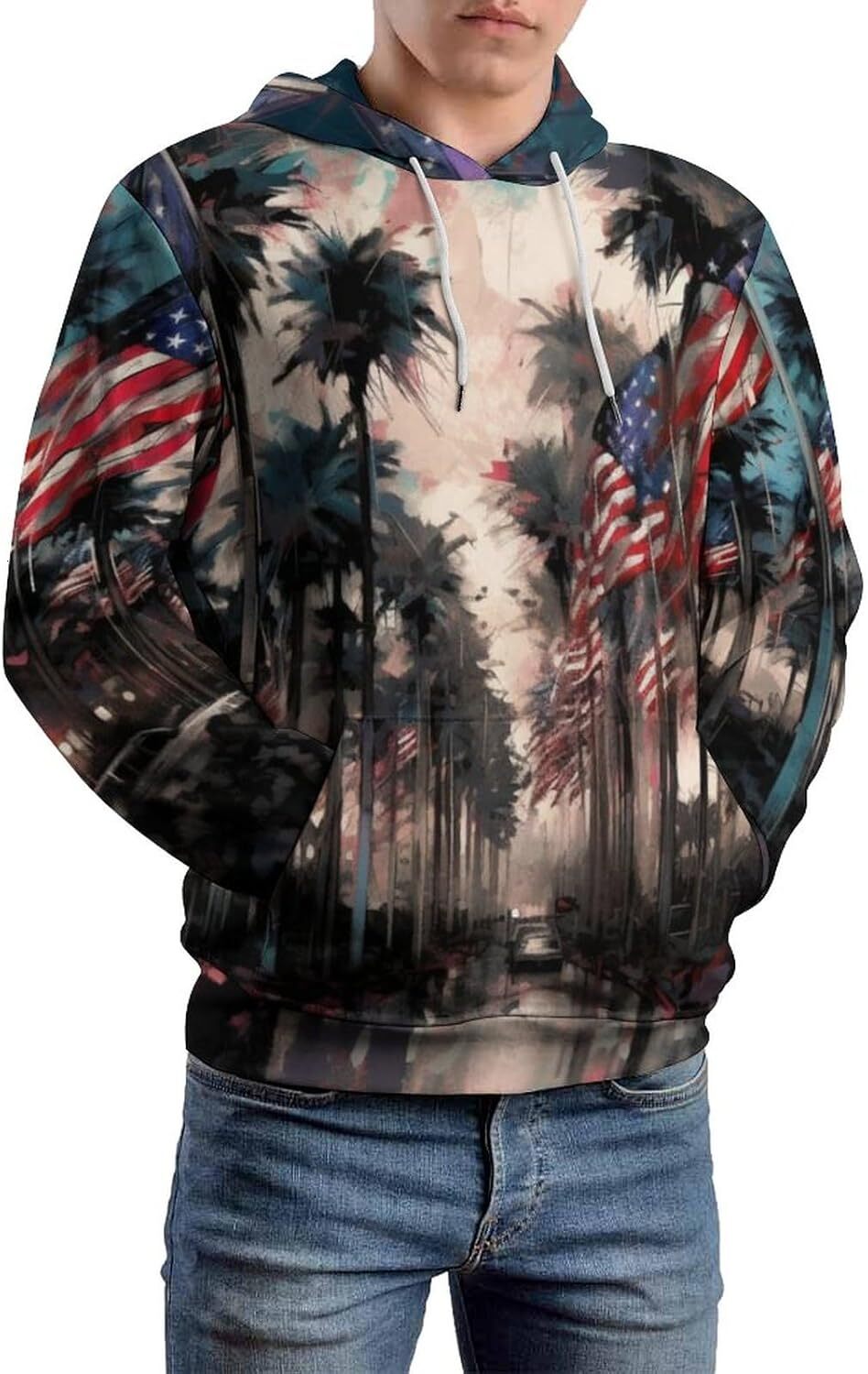 Hoodie for Mens Womens Unisex Novelty Tie Dyed Hoodie Printed Hooded Hippy Art Casual Long Sleeve Sweatshirt Pullover Graphic Comfortable and fashiona