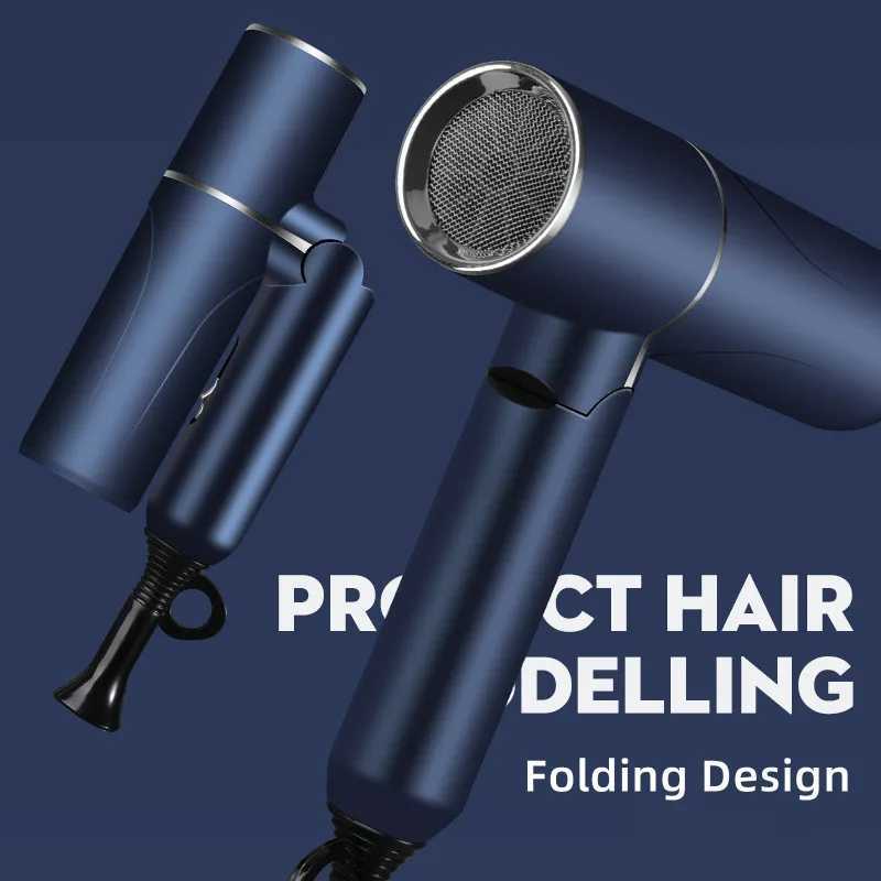 Hot Selling Professional Hair Dryer Negative Ion High Power Blue Light Foldable Electric Hair Dryer Salon Hair Tools HomeXJ241021