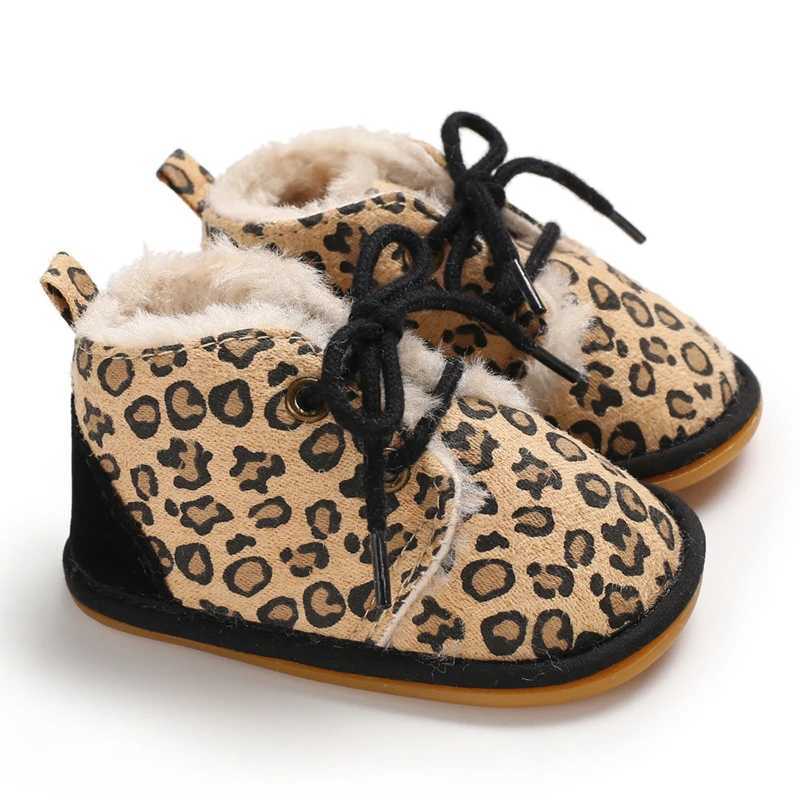 Leopard themed baby shoes for boys newborns infants and toddlers with a casual cotton sole that is non slip breathable and suitable for the first step
