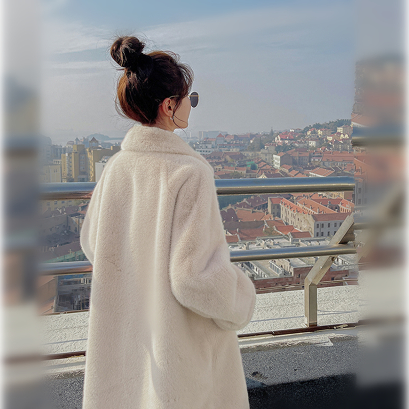 Raglan Sleeve Faux Fur Coat Women Winter Blazer Lapel Fluffy Teddy Female Double Breasted Long Plush Jacket Elegant 4Xl