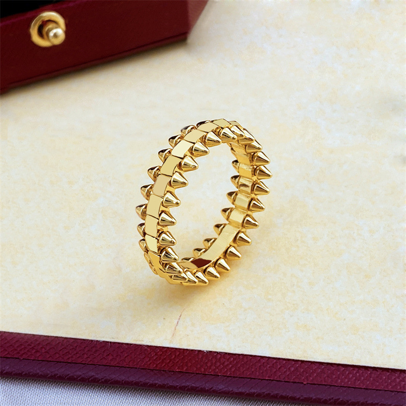dia rings designer for women jewelry sier rise gold titanium steel Engagement ring men wedding party christmas birthday gift size 5-10