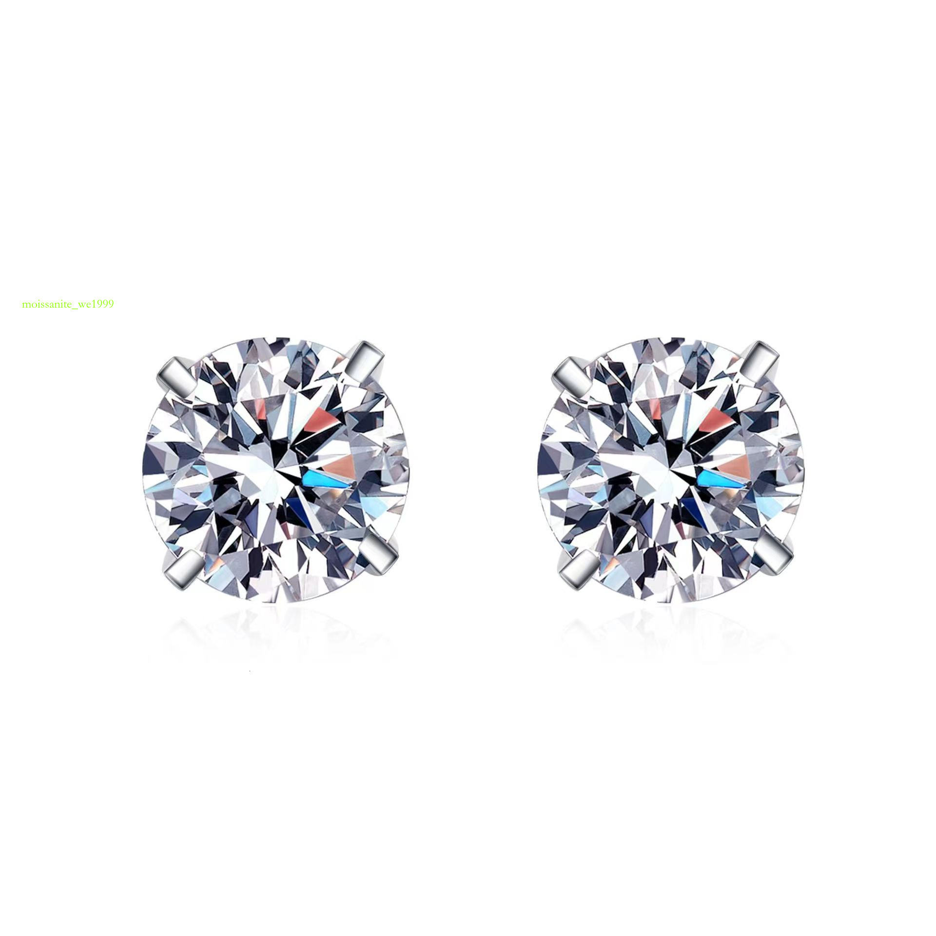 14k gold minimalist jewelry 0.5ct Moissanite dia stud earring for female