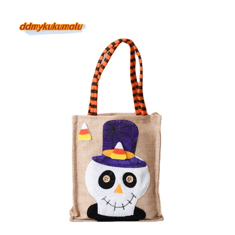 New Halloween Non woven Handbag Candy Ghost Festival Pumpkin Jewelry Prop Gift Bag #5 ddmykukumalu