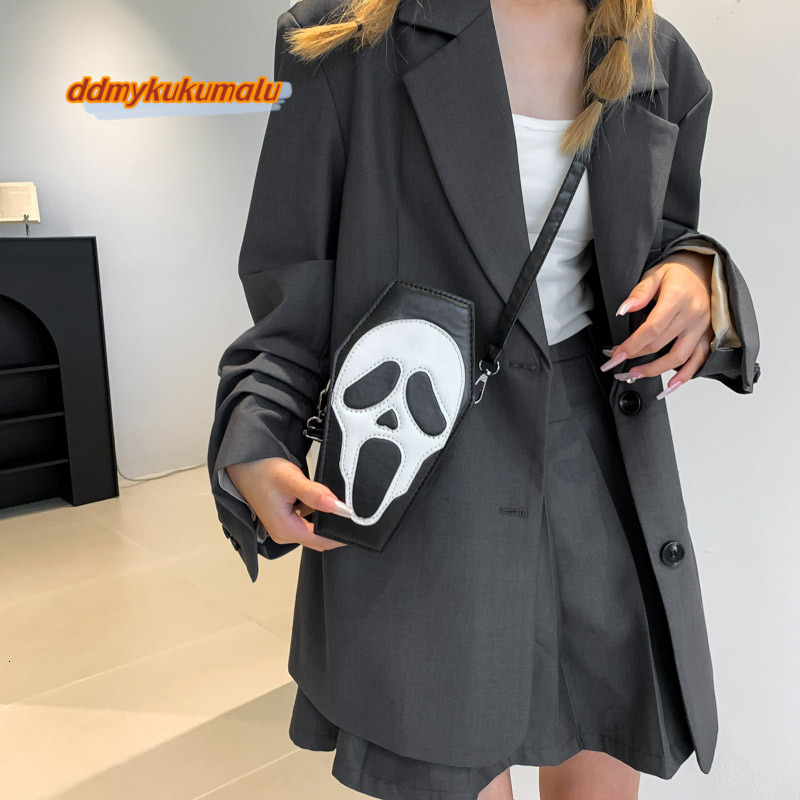 New Halloween Dark Style Personalized Ghost Coffin Gothic Skull Crossbody Women's Bag #20 ddmykukumalu
