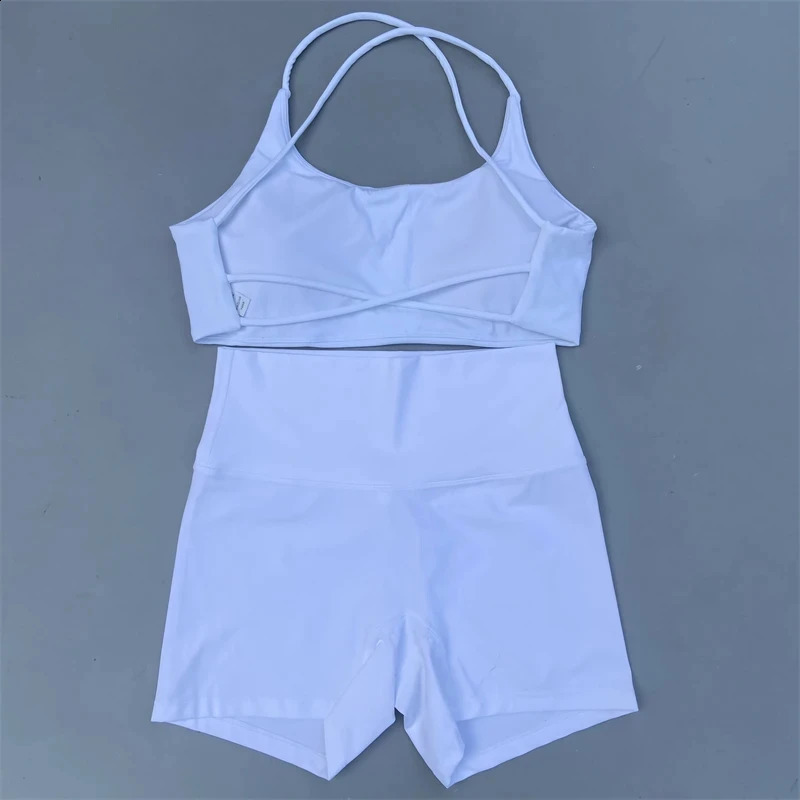 Solid Color soft gym Yoga Set short Legging cross sport bra Tracksuit Women Gym Suit Comprehensive Training Jogging Athletic 240927