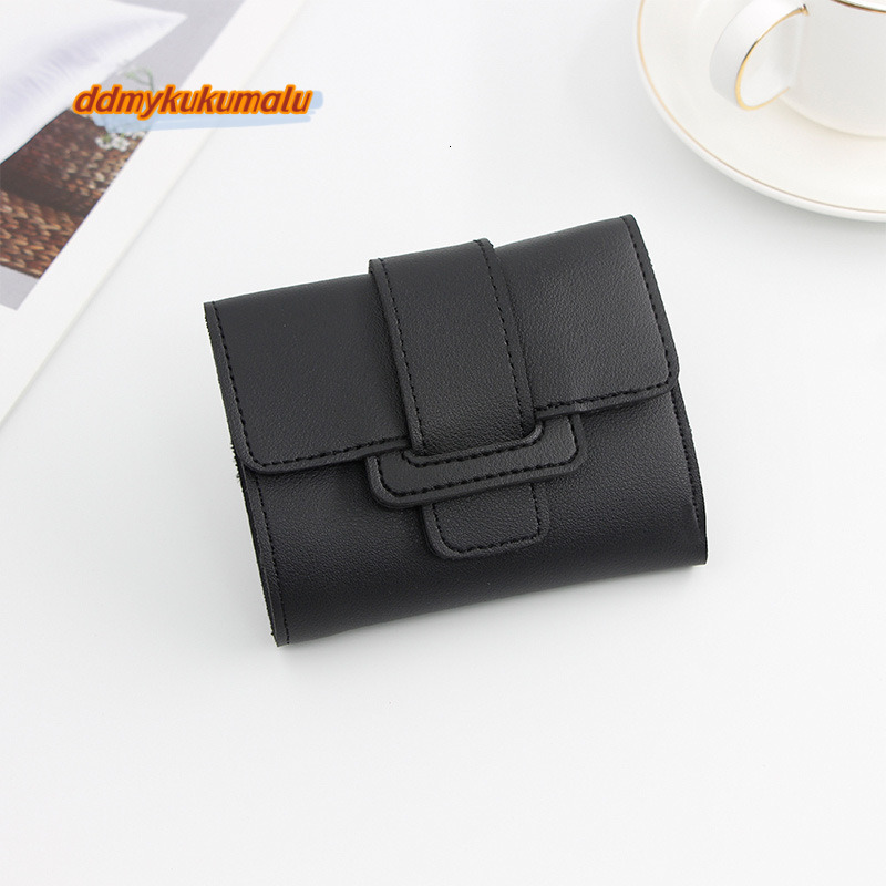 New casual solid color drawstring, 30% off change hand-held bag, women's short wallet, wallet #5 ddmykukumalu