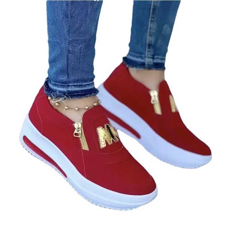 Womens autumn sports shoes casual shoes M printed side zipper platform shoes womens vulcanized shoes Zapatillas De Mujer womens shoes Y241007