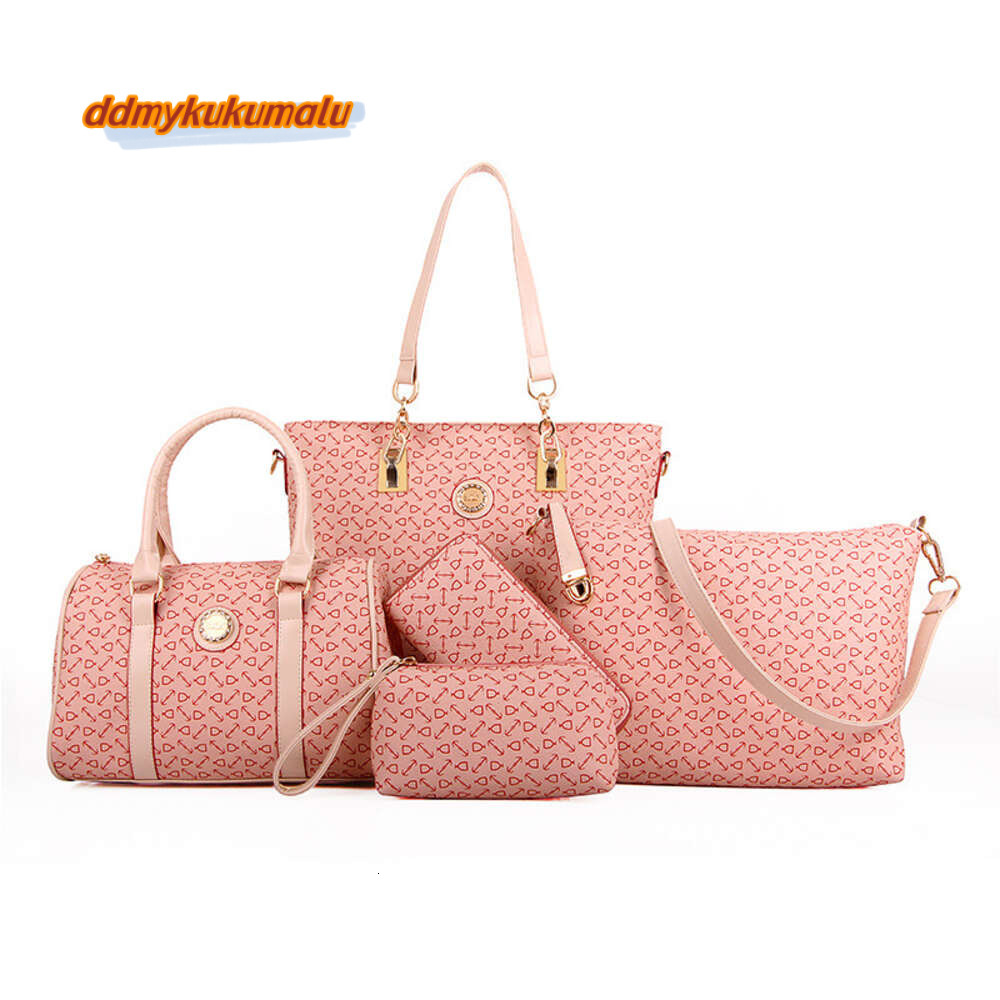 Women's Fashion 5 Pcs Girls Simple Crossbody Bag Hundreds of Daily Commuter Handbag Tote Printed Decoration PU Material H6.26#40.8 ddmykukumalu