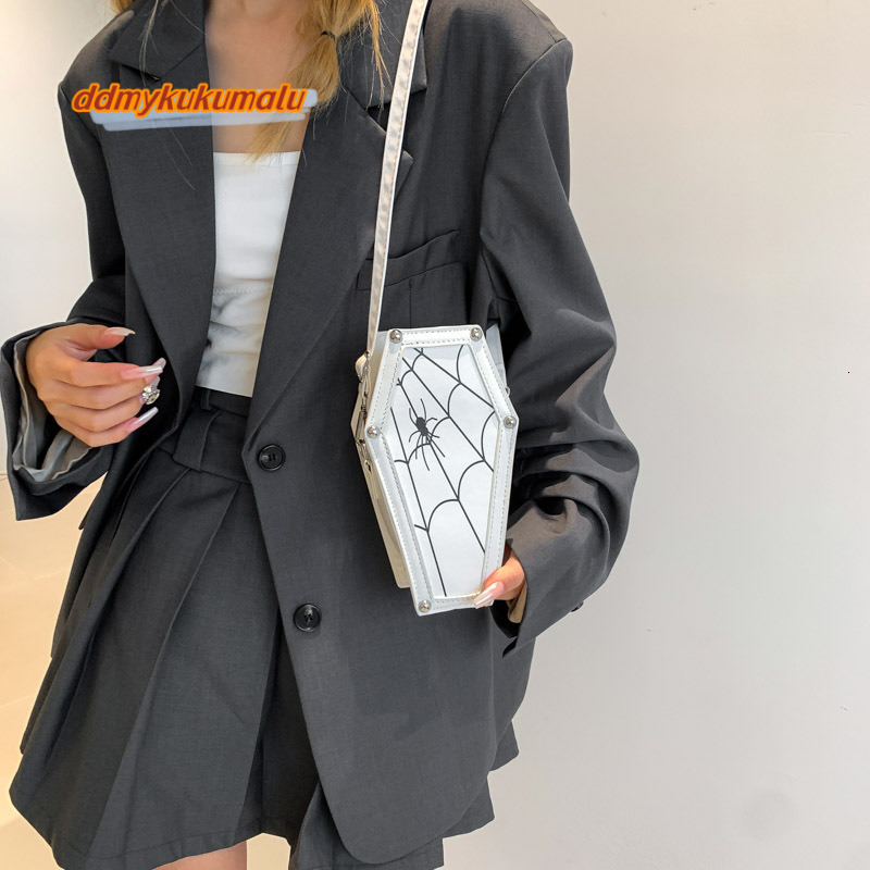 New Halloween Dark Style Personalized Ghost Coffin Gothic Skull Crossbody Women's Bag #20 ddmykukumalu