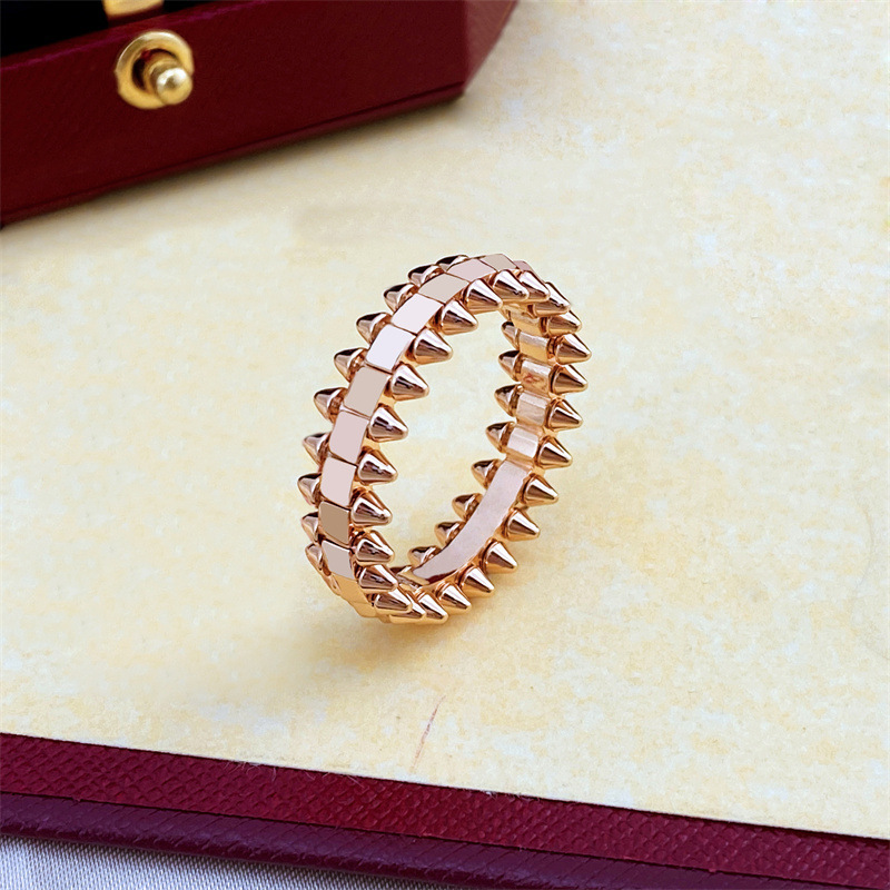 dia rings designer for women jewelry sier rise gold titanium steel Engagement ring men wedding party christmas birthday gift size 5-10