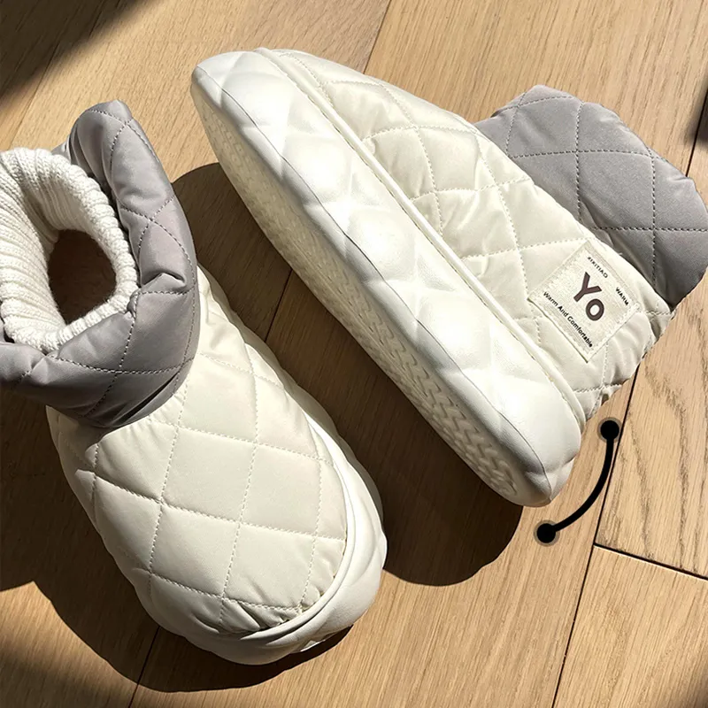 White Waterproof Snow Women 2023 Winter Warm Thicken Plush Ed Cotton Shoes Woman Thick Bottom Platform Ankle Boots