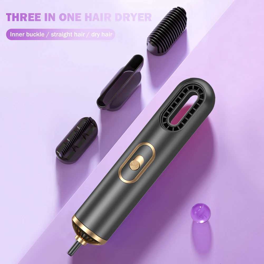 3 in 1 Handy Hairdryer Strong Airflow Mini Portable Travel Hair Dryer 3 Gears with Straightening Comb for Travel Home DormitoryXJ241021