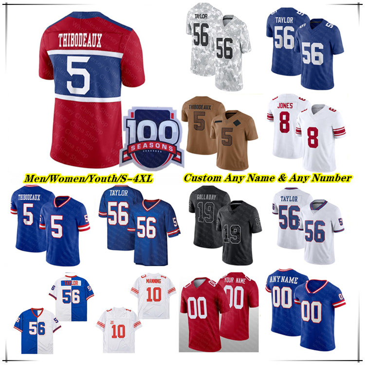 Malik Nabers Jerseys Football Daniel Jones Devin Singletary Tyrone Tracy Jr Darius Slayton Wan'Dale Robinson Micah McFadden Dexter Lawrence II Taylor Thibodeaux