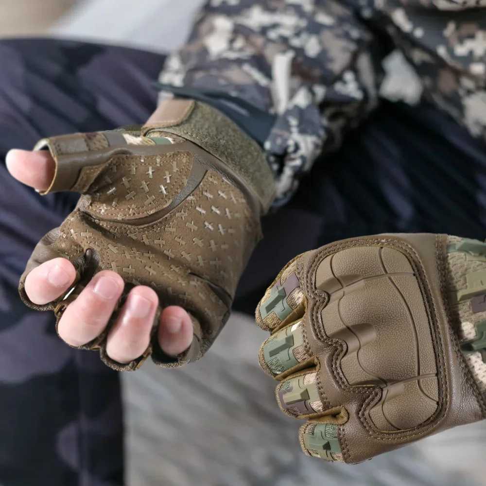 Tactical breathable half finger gloves sports bicycles shooting outdoor protective equipment CL241008
