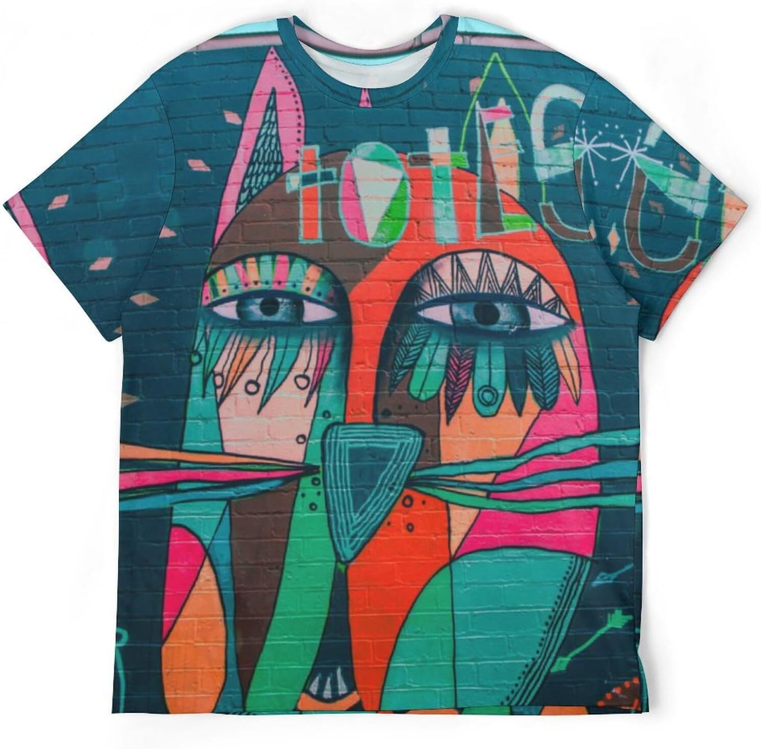 Mens T shirt Mens Street Graffiti T Shirts 3D Print Casual Short Sleeve Novelty Tops graphic tee Casual tops summer clothes Short sleeve cool