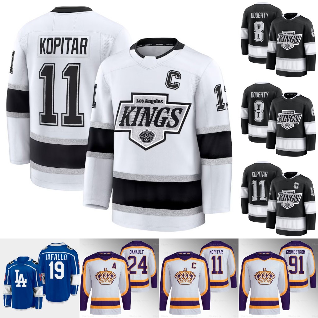 Kevin Fiala Los Angeles 2024-25 Kings Jerseys Quinton Byfield Dustin Brown Anze Kopitar Drew Doughty Alex Iafallo Jonathan Quick Adrian Kempe