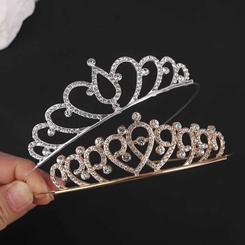 Sweet Princess Tiara Birthday Party Crown Performance Party Decorative Queen Tiaras Beauty Pageant Bride Wedding Hair JewelryX241007