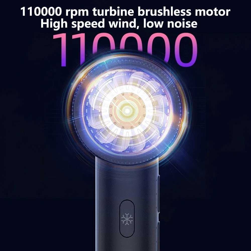 Brushless Motor 110000rpm Hair Dryer Professional Negative Ion Air Blower Fast Drying Constant Temperature Salon Hair ToolsXJ241021