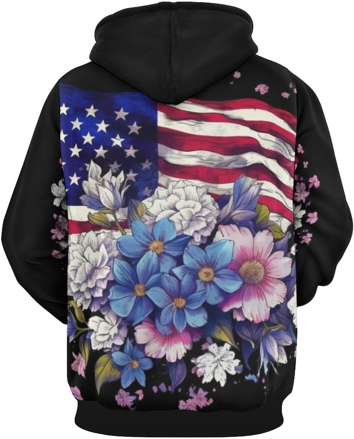 Hoodie For Mens Womens Mens Novelty Colorful Skull Hoodies American Flag Autumn Winter Casual Pullover Hoodie Graphic Hoodies Sweatshirt Comfort