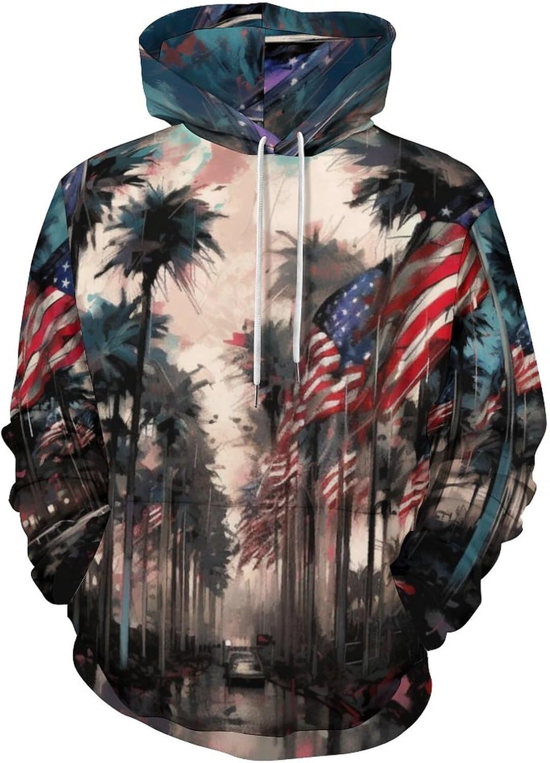 Hoodie for Mens Womens Unisex Novelty Tie Dyed Hoodie Printed Hooded Hippy Art Casual Long Sleeve Sweatshirt Pullover Graphic Comfortable and fashiona