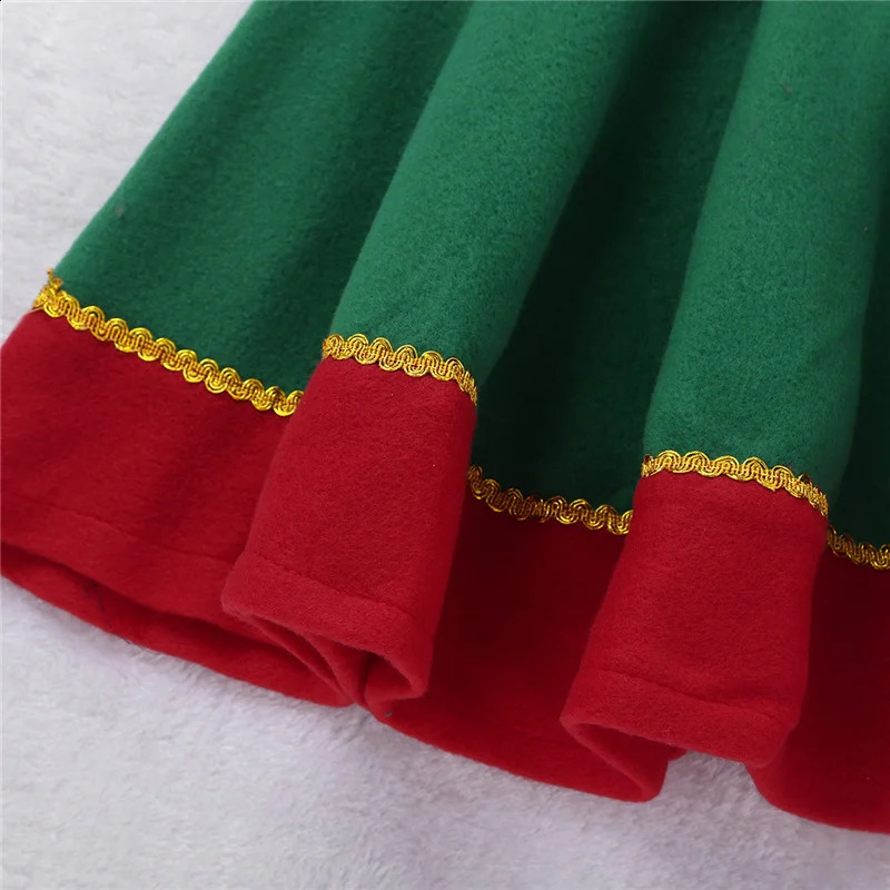 Christmas Role Play Halloween Costumes Childrens Boys and Girls Elby Dress Hat Shoes Gift Year Carnival Party Santa Claus 241007
