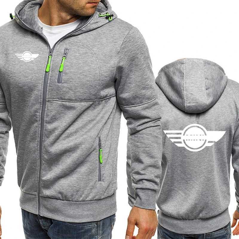 2024 Mini Retro Trio Cooper Mini Mens Hoodie Coat Zipper Car Brand Hoodie Mens Coat F1 Hoodie Sportswear CL241007
