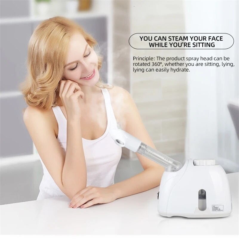 Steamer with Extendable Arm Steaming Warm Mist Humidifier for Face Spa Sinuses Moisturizing Homeuse Or Salon y240911