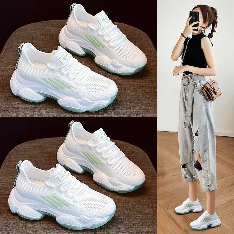 Womens Fashion Sports Shoes 2023 Spring/Summer New Comfortable Running Shoes Womens Platform Tenis Sports Shoes Lightweight Casual Shoes Y241007