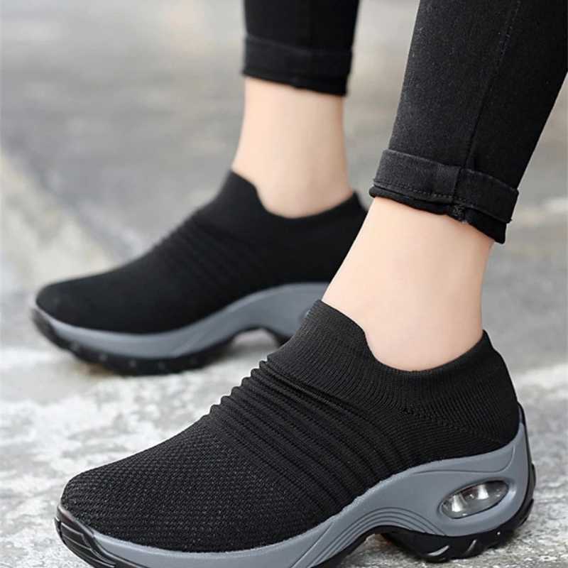 Womens sports shoes Versatile Ladies Orthopedic platform shoes Womens casual shoes Non slip and wear-resistant Tenis De Mujer Y241007