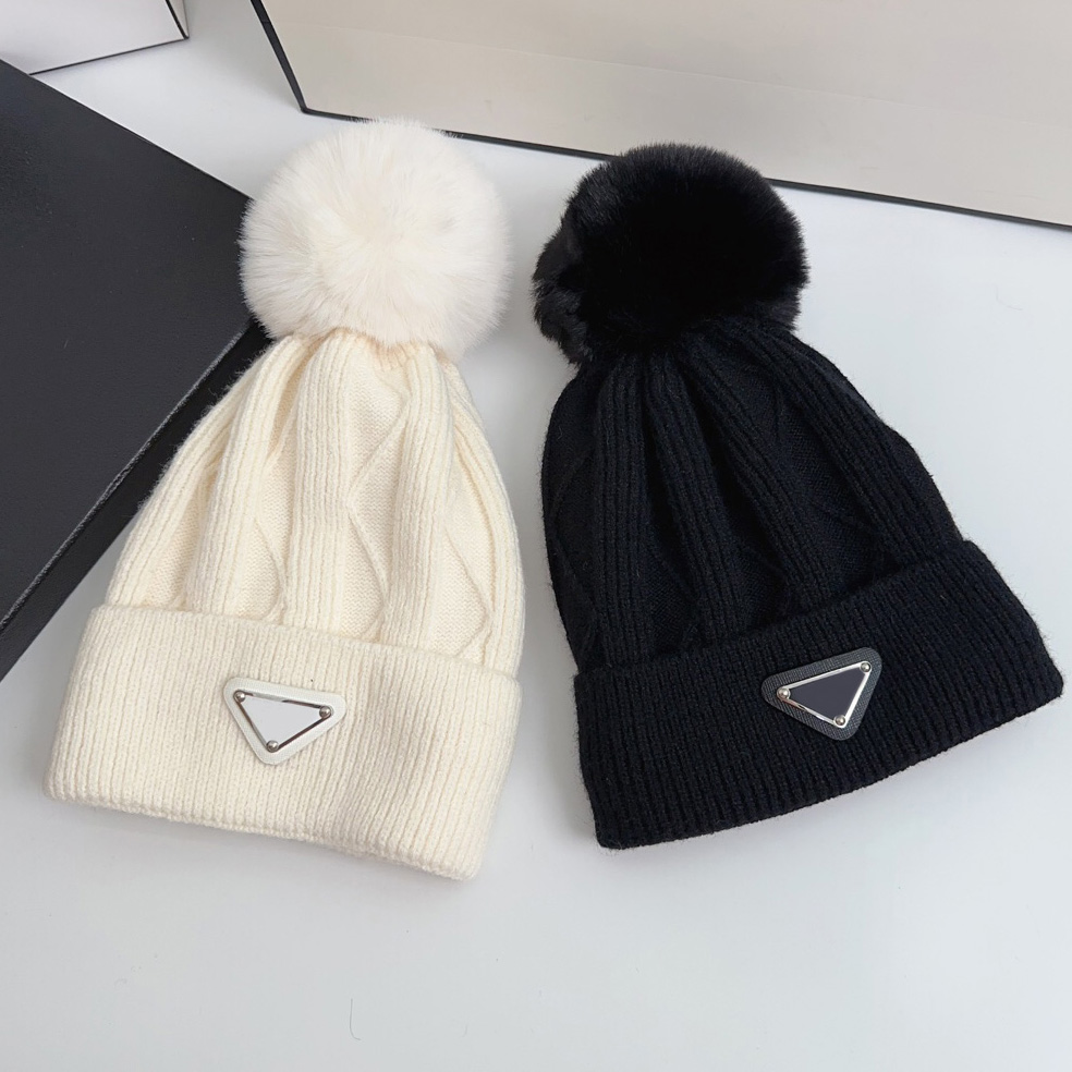 BeanieSkull Caps Winter Bucket Hats Men Beanies Letter Wool Knitting Hat Thicken Mens Womens Cashmere Warm Casual Outdoor Beanie Caps Triangle Luxury Designer Fash