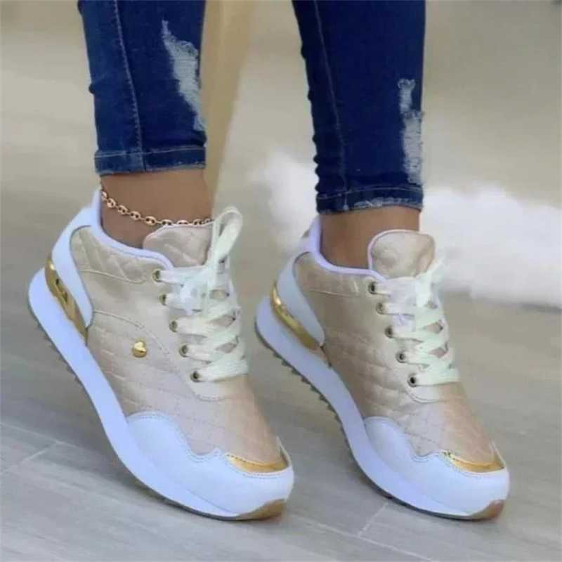 2024 Womens Mesh Sports Shoes Patch Work Lace Flat Shoes Womens Lightweight Womens Shoes Classic Edition Zapatillas De Mujer Y241007