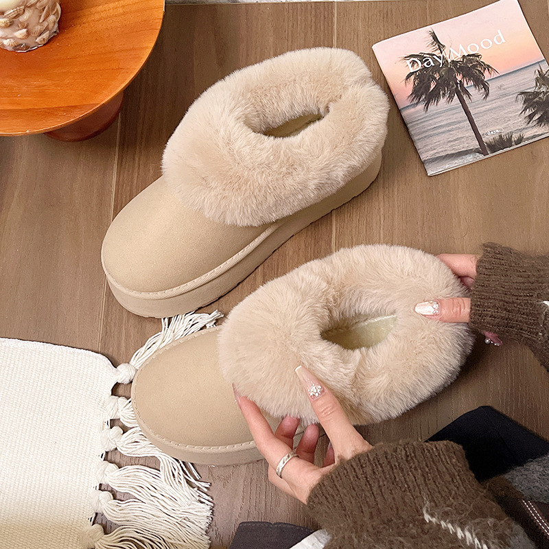 2024 Winter Thick Bottom and Velvet Warm Large Snow Boots