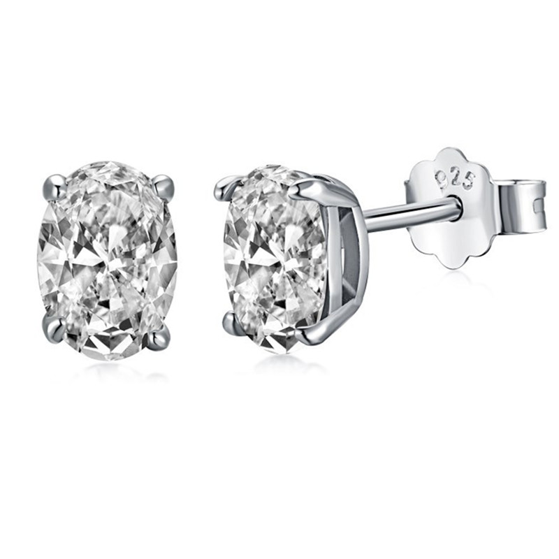 luxury diamond earring designer for woman 6-10mm 925 sterling silver white pink 5A zirconia square heart back stud jewelry earrings womens party frien