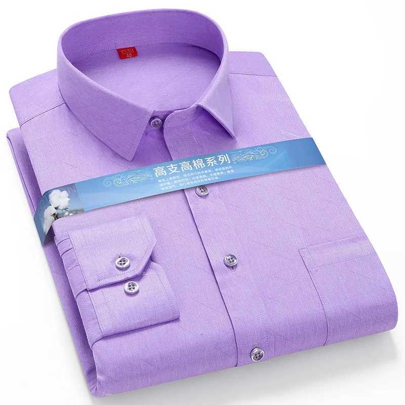 7XL 6XL 5XL Large Formal Mens Shirt Long Sleeve Plain Printed Intelligent Casual Button Fashion Luxury Social Shirt X241007