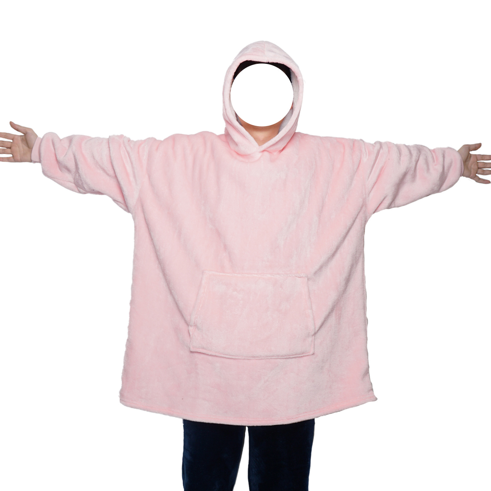 Designer Lazy Sleeper Robe TV Blanket Hoodie Warm And Cold Proof Couple Pajama Flannel Home Office