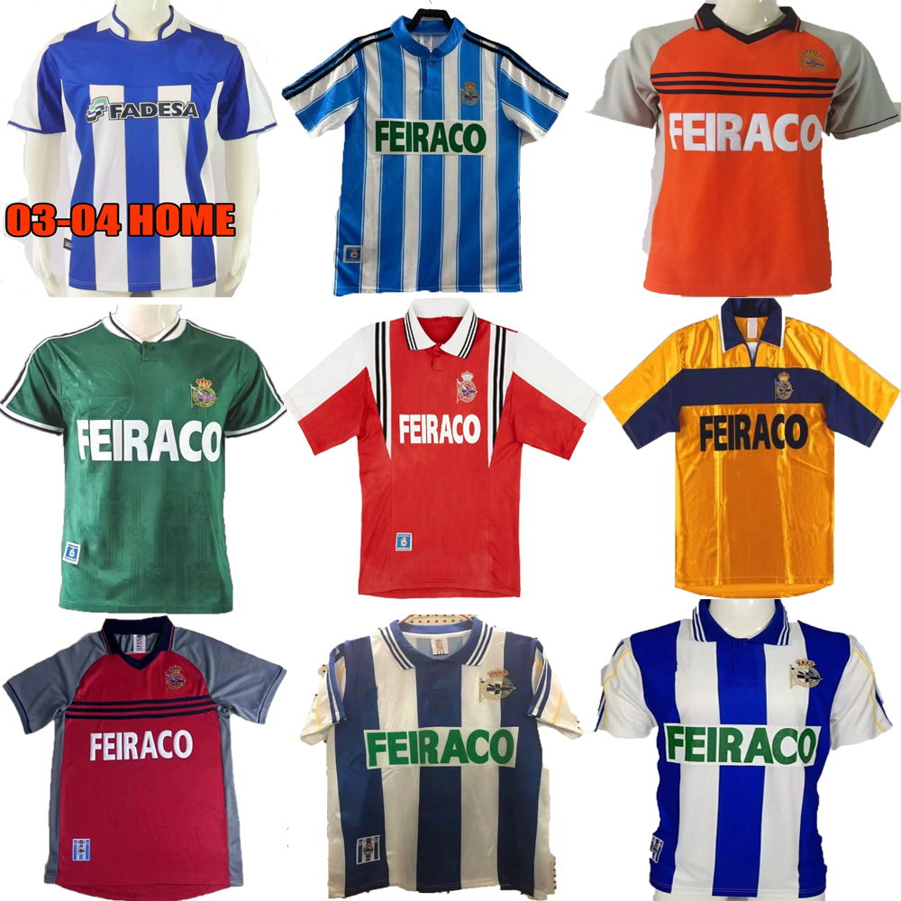 1998 1999 2000 Deportivo de La CoruNa retro soccer jersey 98 99 00 Deportivo La Coruna 23 24 25 VALERON MAKAAY bebeto BITINHO classic vintage Men kids football shirt