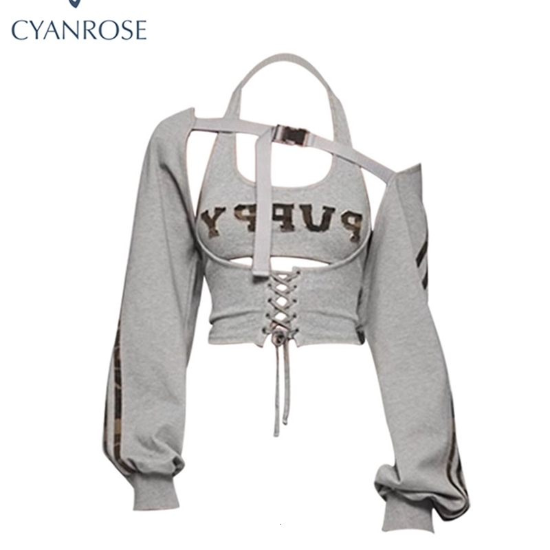 Women Grey Long Sleeve Sweatshirt Streetwear Vintage Y2k 90s Aesthetic Harajuku Korean Fashion Pullover Coat Top Clothes Autumn 240930