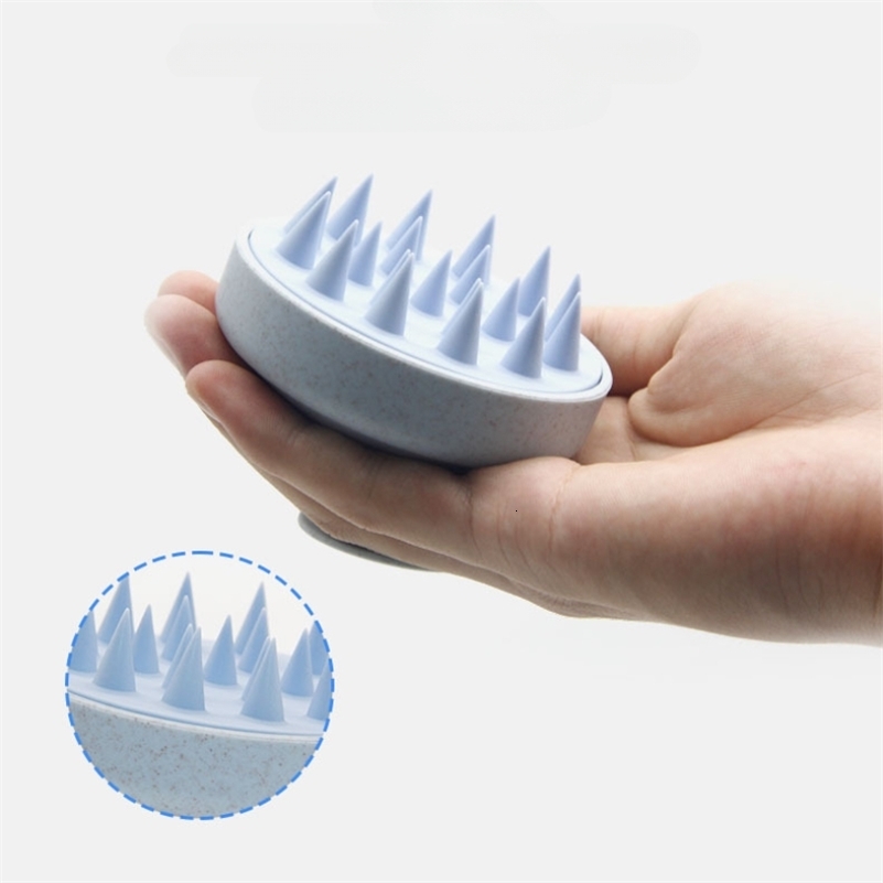 Silicone Shampoo Brush Head Scalp Massage Comb Hair Washing Body Bath Shower Salon Hairdressing y240911