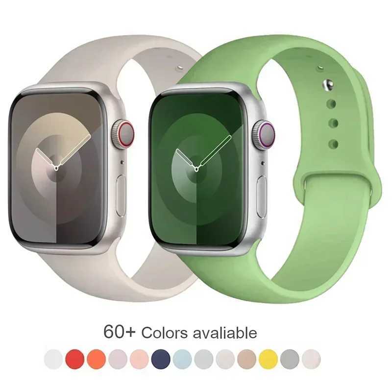 Silicone sports strap for Apple Watch 49mm 44mm 45mm 40mm 41mm 42mm 38mm iwatch bracelet series 9 8 7 6 5 4 3SE Ultra 2 correa W241007