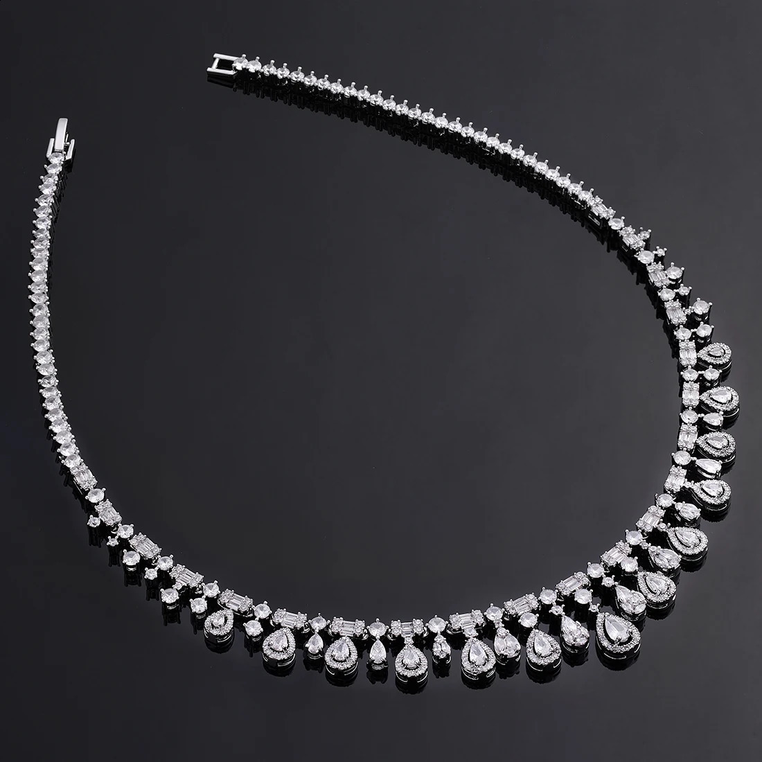 2024 4-piece Ring Cubic Zirconia Bridal Dubai Nigeria Crystal Wedding Jewelry Set 241007 Z260313