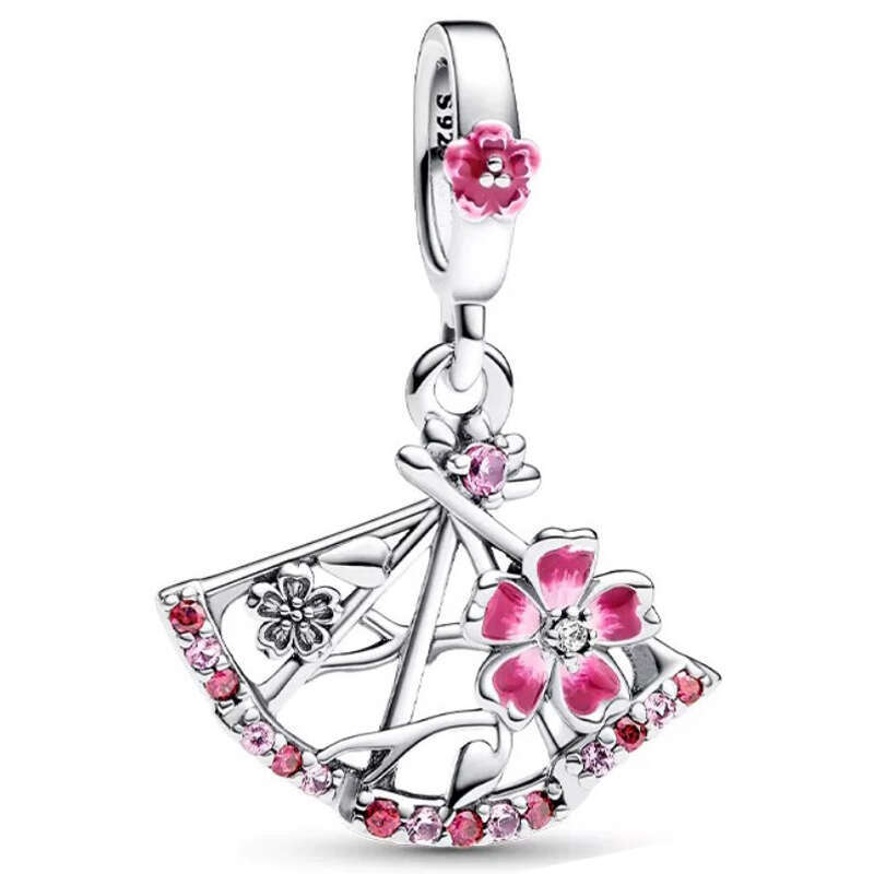 New Cherry Blossom Grandma's House Letter Envelope Arrow Rose in Bloom Charm 925 Sterling Silver Beads Fit Bracelet DIY Jewelry