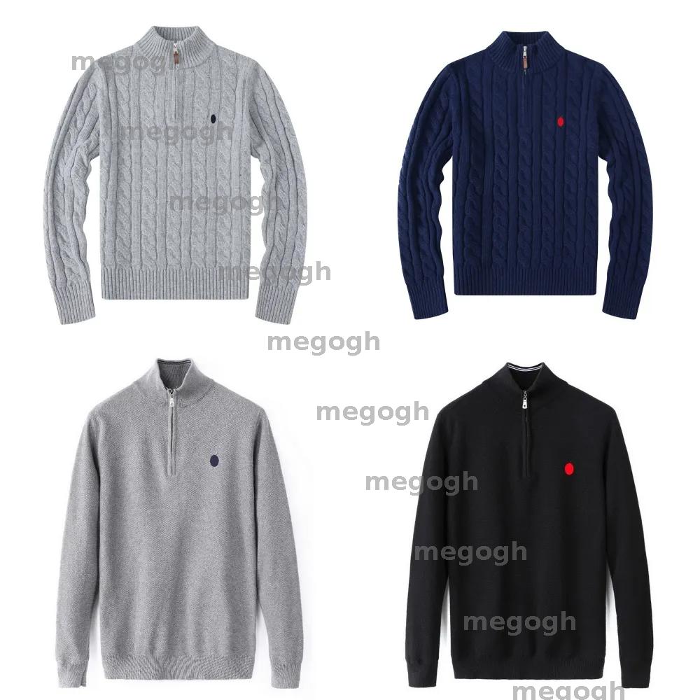 Designer Polo Sweater Zipper Pullover Sweater Wool Sweater Jumpers Mens Sweater Embroidery Winter Mens Winter Coat Man Knit Sweater Men Polo CRG2410072F15