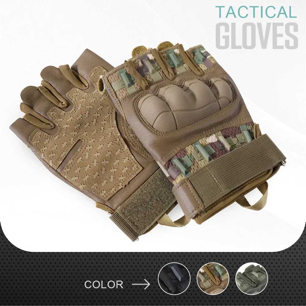 Tactical breathable half finger gloves sports bicycles shooting outdoor protective equipment CL241008