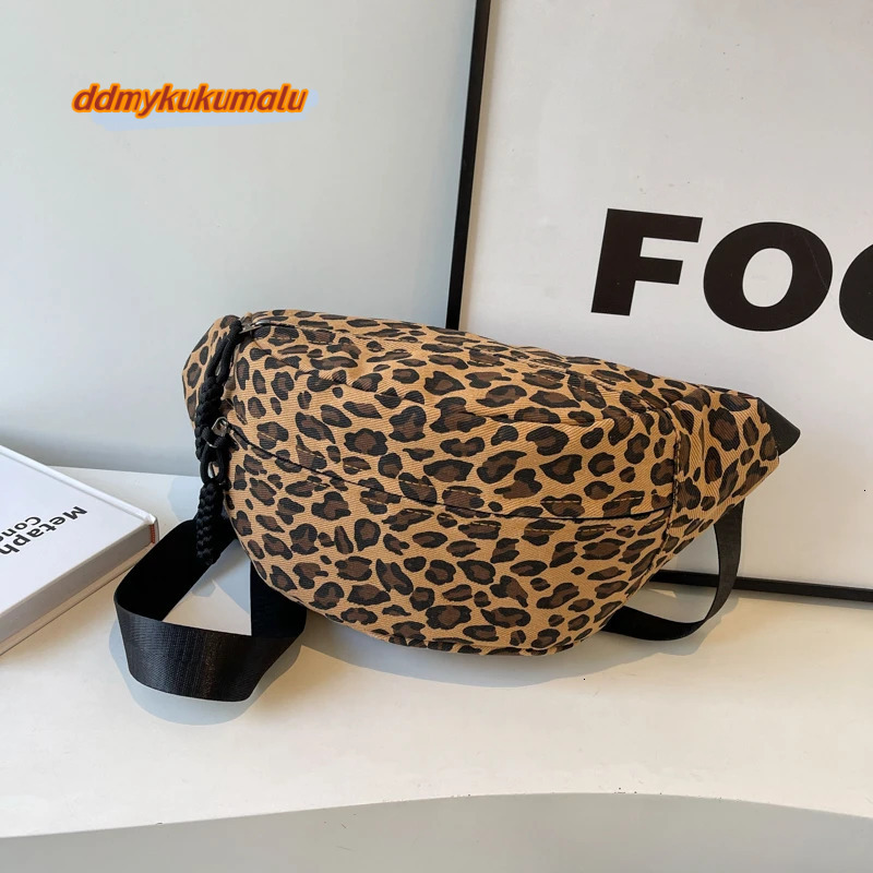2024 Hot Selling Women's Large Capacity Leopard Pattern Solid Color Zipper Nylon Crossbody Fashion Shoulder Bag H6.29#24 ddmykukumalu ddmykukumal
